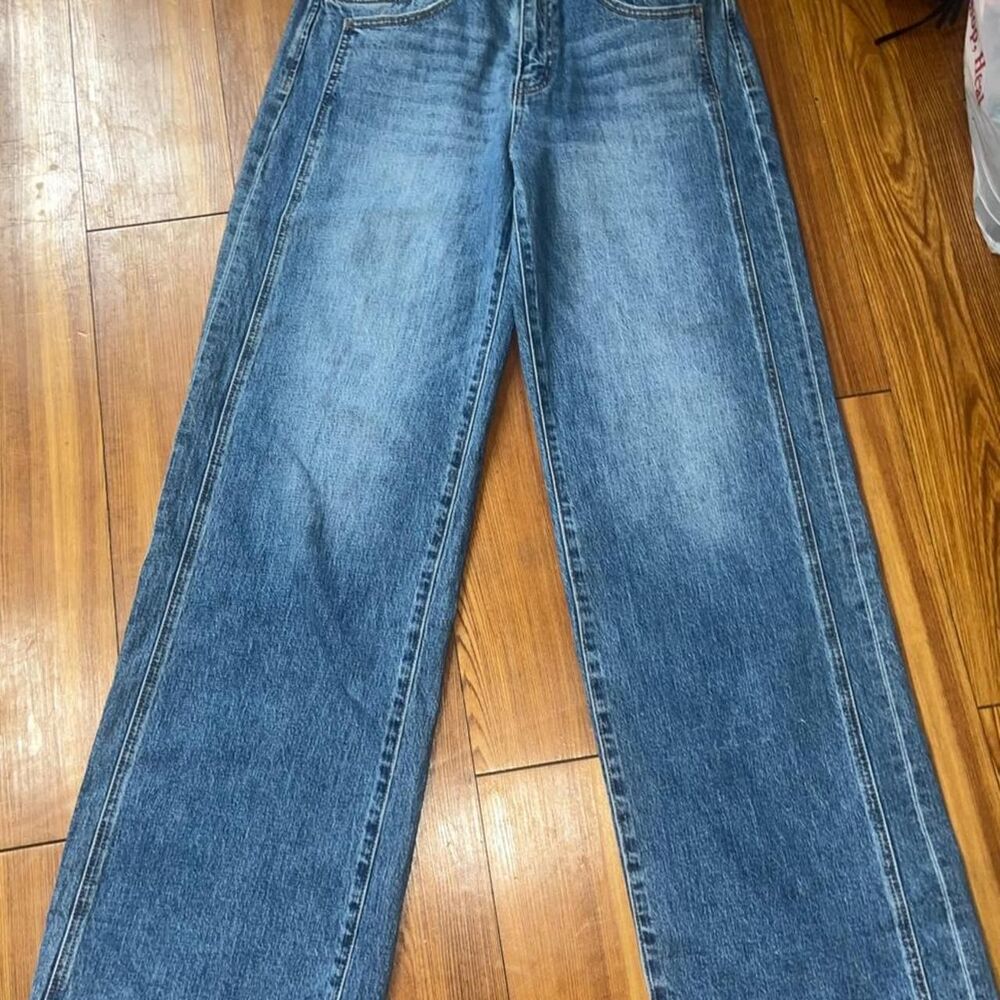 12th Tribe Women's Blue Wide Leg Jeans SZ 29 - Picture 5 of 6